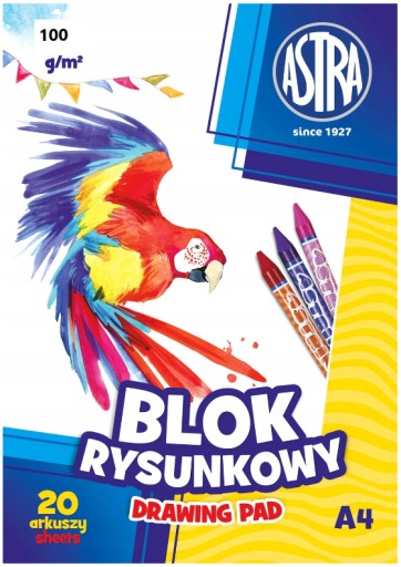 A4 podložka na kreslenie ASTRA biela 100g/20