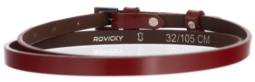 Rovicky červený opasok, dámsky úzky kožený opasok