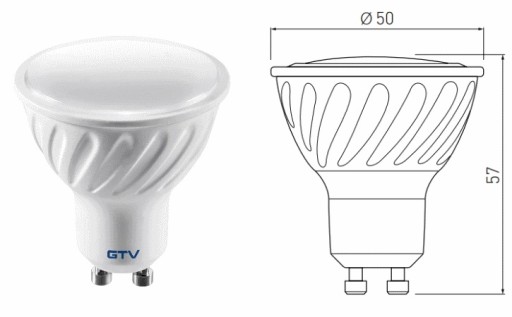 GTV LED halogénová reflektorová žiarovka teplá biela 7W=45W GU10 550lm