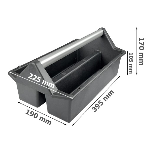 Držiak skrinky na náradie 395x225x170mm čierny