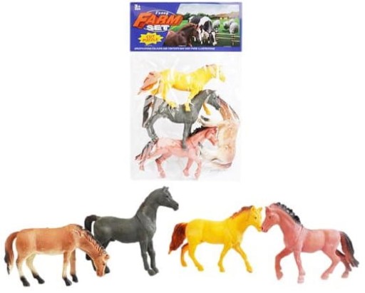 VEĽKÉ KONÍKY FARMÁRSKE GUMOVÉ KONÍKY 4 KS