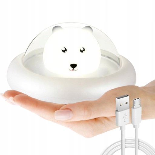 BEZDRÔTOVÁ mäkká silikónová LED nočná lampa pre DETI BEAR BEAR BEAR BEAR