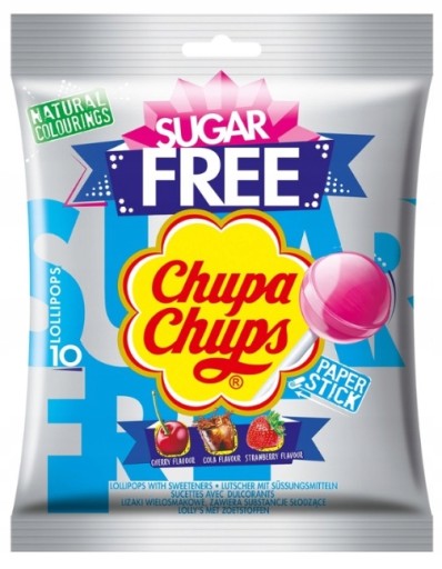 CHUPA CHUPS LOLLIES BEZ CUKRU 10 KS MIX Bez cukru
