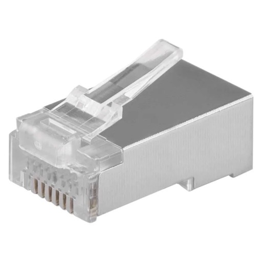 RJ45 zástrčka EKRAN zástrčka internet LAN sieťový terminál FTP Cat5e - 20 ks