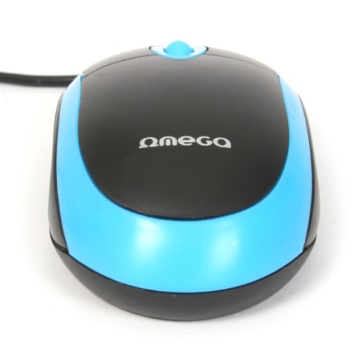 Optická MYŠ OM-06V OPTICAL 1200DPI BLACK/BLUE káblová dobrá cena