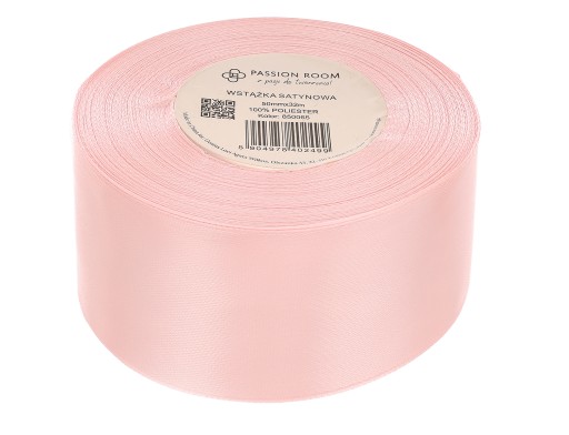 Stuha saténová stuha na ozdobu 50mm 32mb pastelová svetloružová