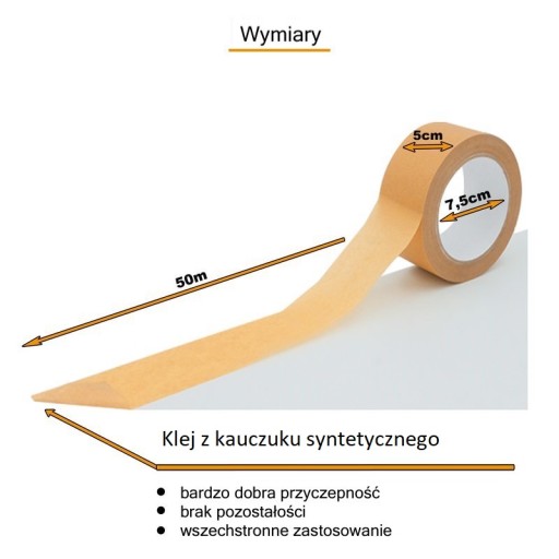BALiaca PÁSKA 50m/50mm tavný papier hnedý 1ks