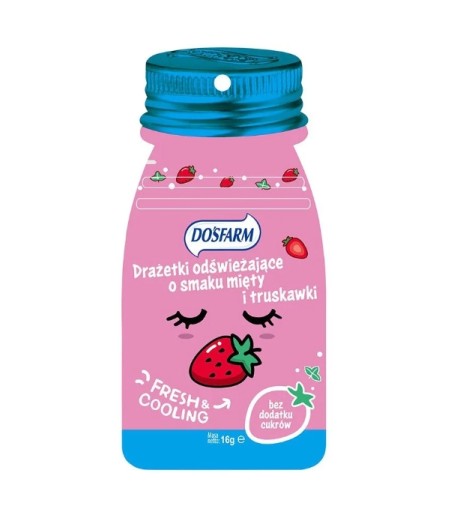 Osviežujúce cukríky mäta + jahoda. 16 g