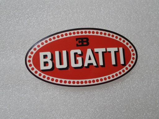 NÁLEPKA S LOGOM BUGATTI SUPERCARS 9,1 x 4,6 cm