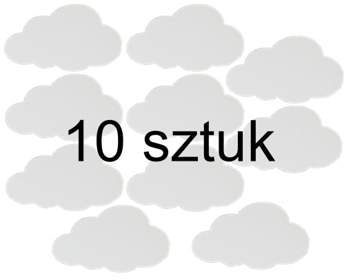 Obláčiky, BIELY drevený nástenný dekor č