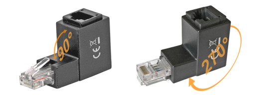 RJ45 adaptér uhlový 90 stupňov zástrčka-zásuvka cat.6 UTP DELOCK