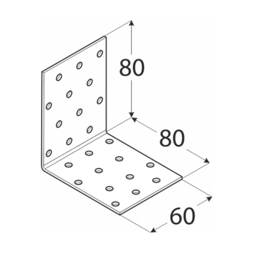 MONTÁŽNY UHOL 80x80x60x2,0 KM 8