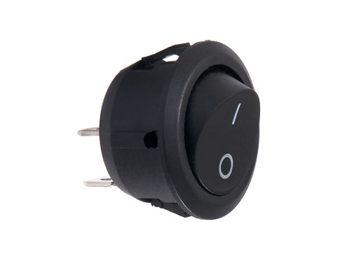 MINI okrúhly ČIERNY VYPÍNAČ NÁBYTKU PRE LED
