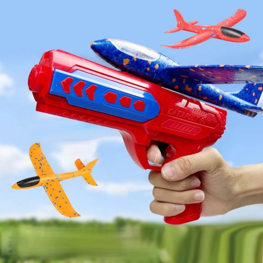 LAUNCHER GUN LAUNCHER Šípkový STYROFOAM LIETADLO S LED LAUNCHER
