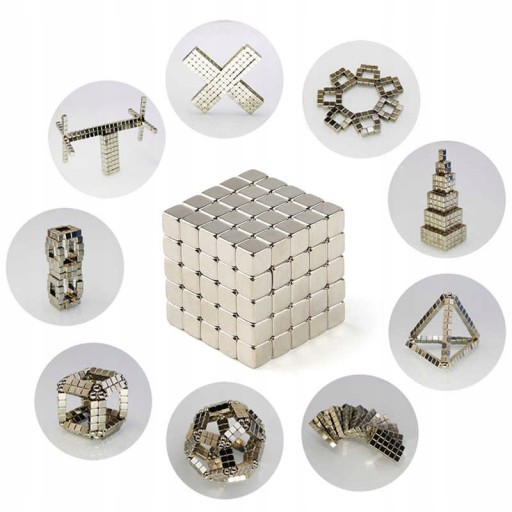Magnetická kocka 5x5x5 mm 50 kusov