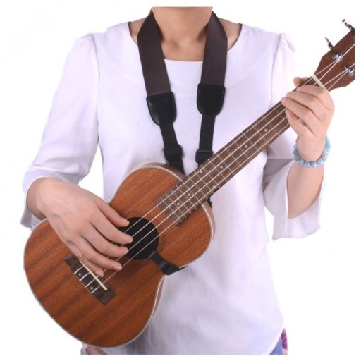 UKULELE NÁKRČNÍK UNIVERZÁLNY PEVNÝ NASTAVITEĽNÝ ČIERNY