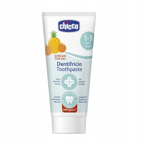 CHICCO OVOCNÁ ZUBNÁ PASTA s fluoridom 6+