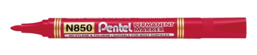 PERMANENTNÝ ZNAČOVAČ Pentel N850 ROUND RED