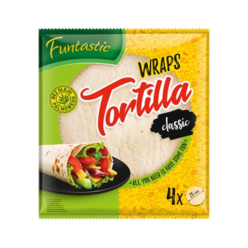 Funtastic pšeničná tortilla 4 ks x 25 cm