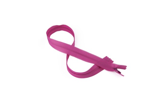 Vnútorný zips 55 cm, farba Amarant