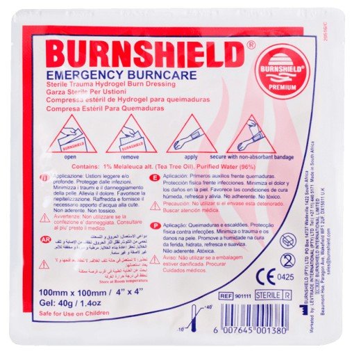 BURSHIELD obklad na popáleniny 10 x 10 cm