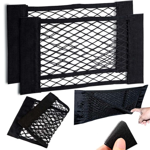 2x TAŠKA ORGANIZÁTOR PEVNÁ SIEŤ NA VELKRO NA KUFOR 40x25