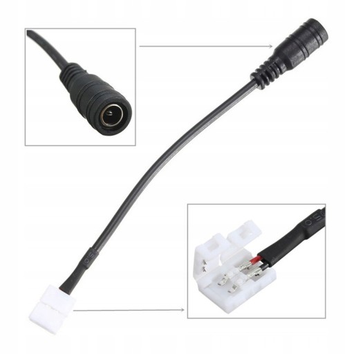 Konektor pre 10mm LED pásik na DC napájacom kábli