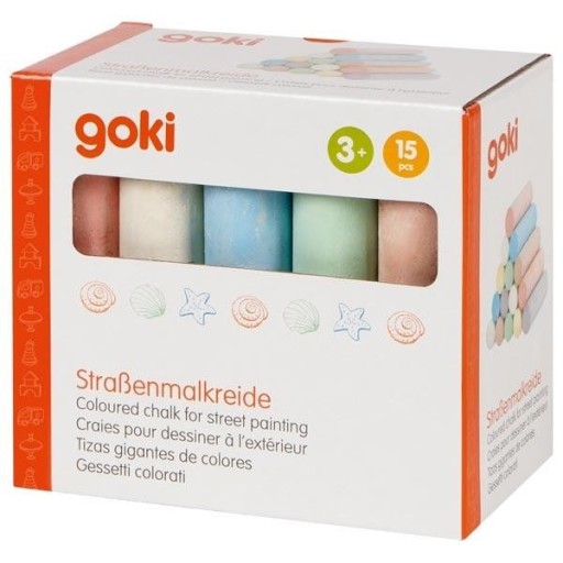 Goki chodníková krieda pre deti, 15 ks