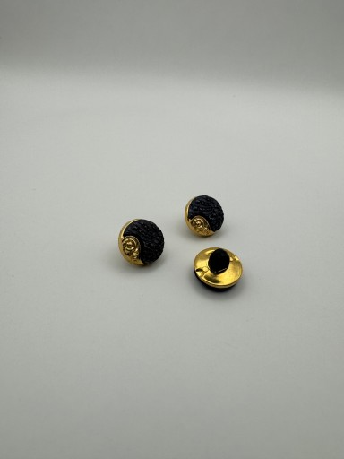 Plastový gombík, zlatý granát, 12mm