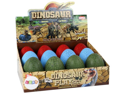 Figúrka dinosaura vajíčko 3 farby 9cm