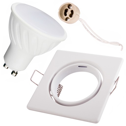 LED SET GU10 5W halogénové SVIETIDLÁ BIELE ŠTVRTÉ