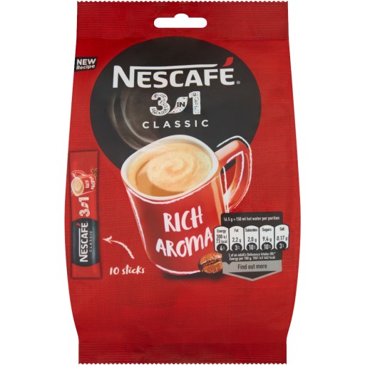 Nescafe 3v1 Classic Instantná káva 10x 16,5g