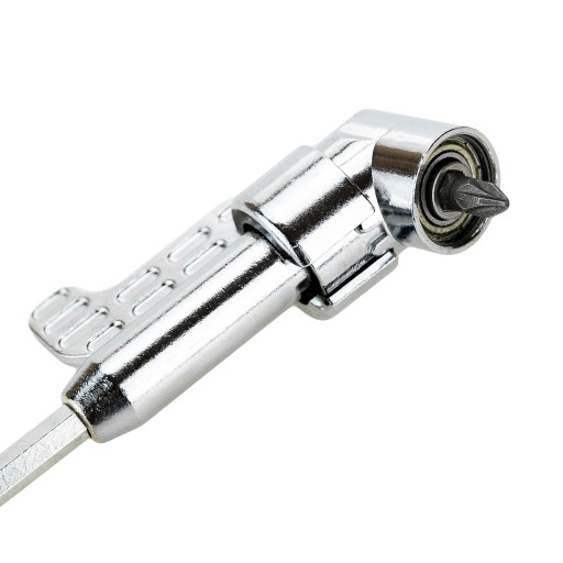 Uhlový adaptér s predĺžením pre skrutkovač, HEX nástrčná násada, 1/4'' kľúč