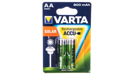 2x AA R6 800mAh NiMH 1,2V batéria Varta Solar