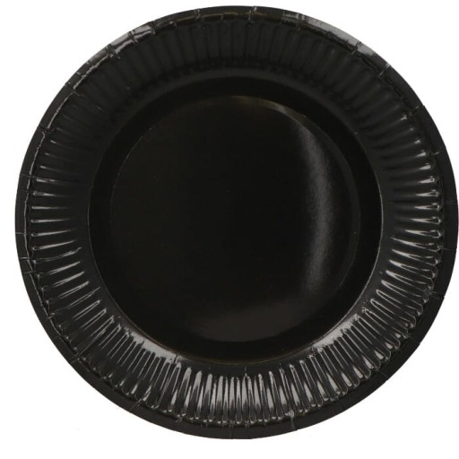 ČIERNE PAPIEROVÉ TANIERE 18CM, 6KS