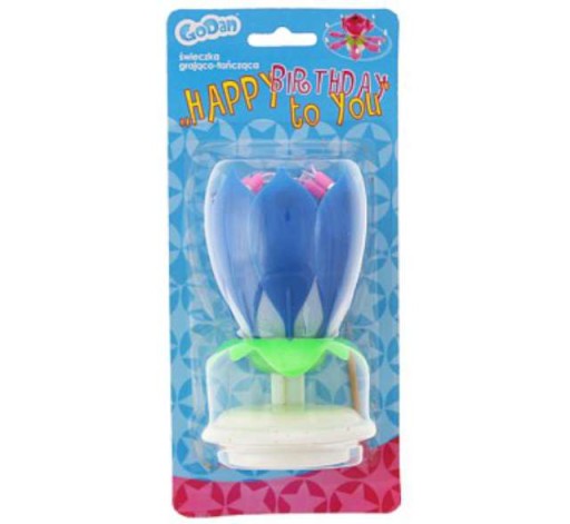 Prehráva sa Dancing Candle blue HAPPY BIRTHDAY