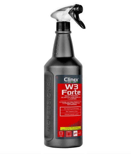 CLINEX W3 FORTE, Dôkladné čistenie kúpeľne 1L
