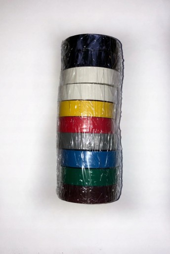 IZOLAČNÁ PÁSKA VIACFAREBNÁ 15x10 15MM 10 METROV SADA 10 ks