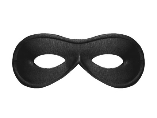 Čierny kostým masky Zorro Bandit