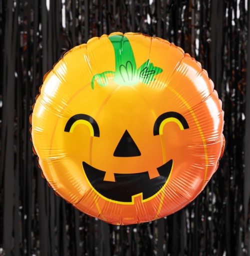 HALLOWEEN FÓLIOVÝ BALÓN okrúhly HAPPY TEKVICA 45cm FÓLIOVÉ BALÓNY
