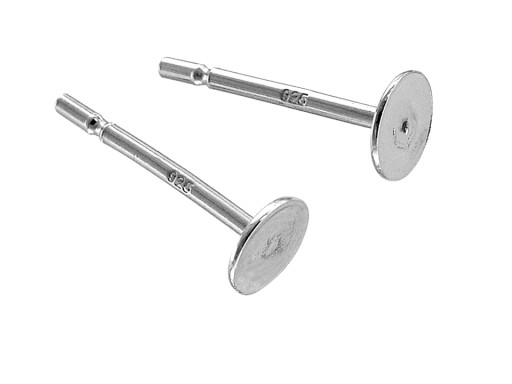 Náušnicové puzety - základ 4 mm striebro 925 1 pár