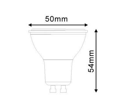 LED ŽIAROVKA - 2,9W - GU10 - 3000k TEPLÁ - SKLO
