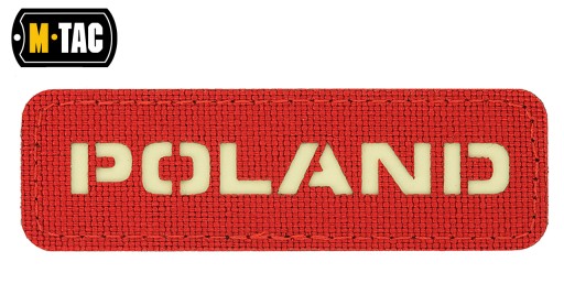 PATCH POLAND LASER suchý zips M-Tac 25x80 RED FLUO