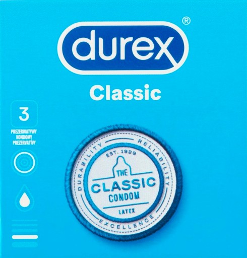 DUREX Classic kondómy 3 kusy