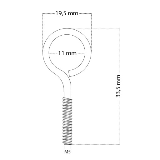 NEODYMIOVÝ MAGNETICKÝ DRŽIAK 25MM S ZATVORENÝM HÁKOM KAPACITA 22 KG 1 KS