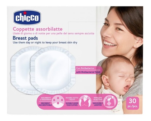 Chicco prsné vložky Dojčiace vložky 30 ks