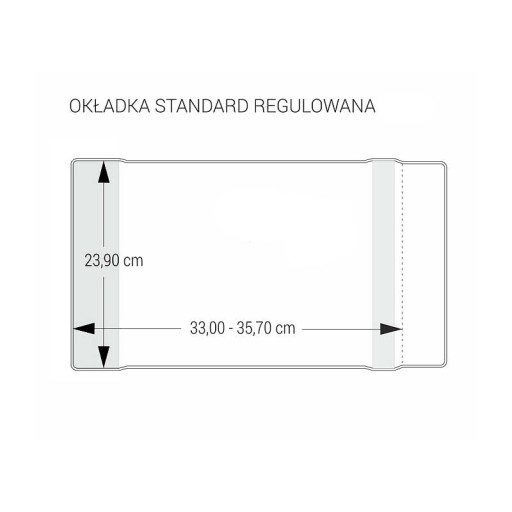 Nastaviteľný kryt 23,9x33-35,7cm kryštál