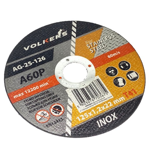 INOX rezací kotúč na kov 125x22,2x1,2mm, A60P