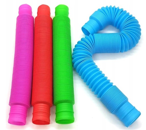 Pop Tubes Sensory Squishy Tubes Antistresová hrubá XXL hračka 6ks