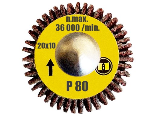 BRÚSNY KOTOÚČ S KLAPKOVOU KLAPKOVOU NA STOPKE PRE VŔTAČKU 20x10 GR. 80 PL